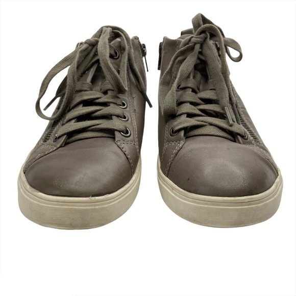 Rockport Cobb Hill Willa Mid Top Gray Brown Leather Sneakers Shoes - Picture 2 of 15